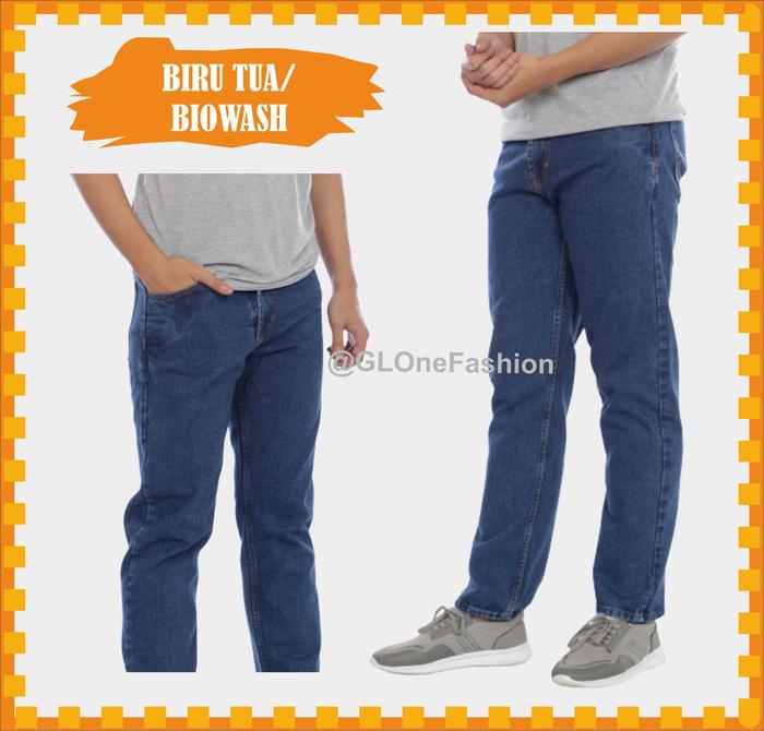 CELANA JEANS PANJANG LEA 606 PRIA WARNA BIRU TUA/MUDA HITAM ABU-ABU