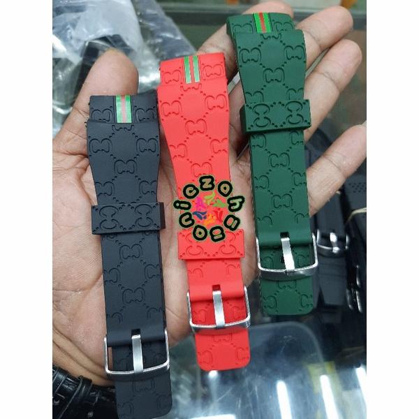 tali jam tangan gucci rubber strap jam gucci