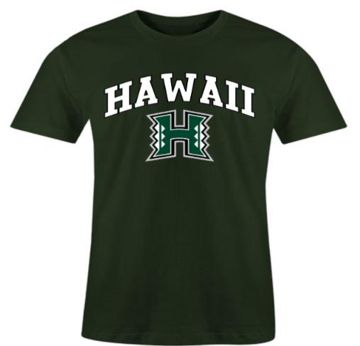 TSHIRT NCAA Univ Logo Kaos University of Hawaii at Manoa HAWAII
