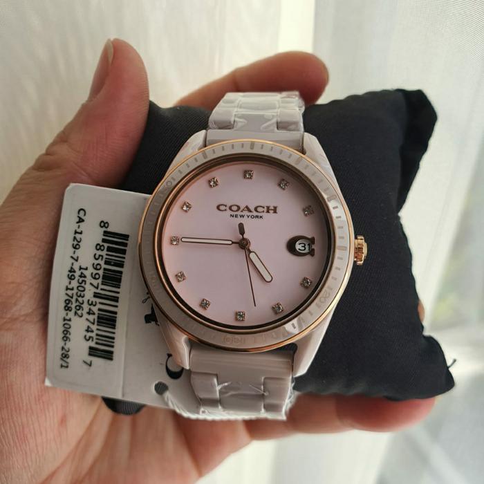 Jam Tangan Wanita Merek Coach 14503262 14503263 14503264 Keramik 36mm Fullset