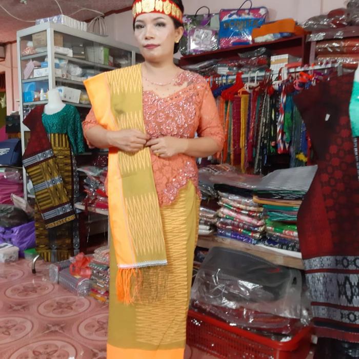 SONGKET BATAK ULOS SIBOLANG RASTA TENUN SIANTAR ATBM MARON BIRU PINK