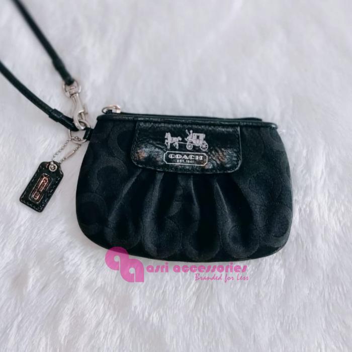 VGC Coach Madison Dotted Op Art Small Zip Wristlet Coin Purse