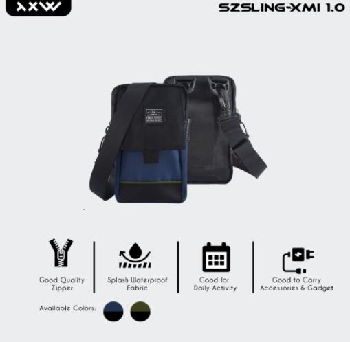 The X Woof Tas Selempang Slingbag Biru
