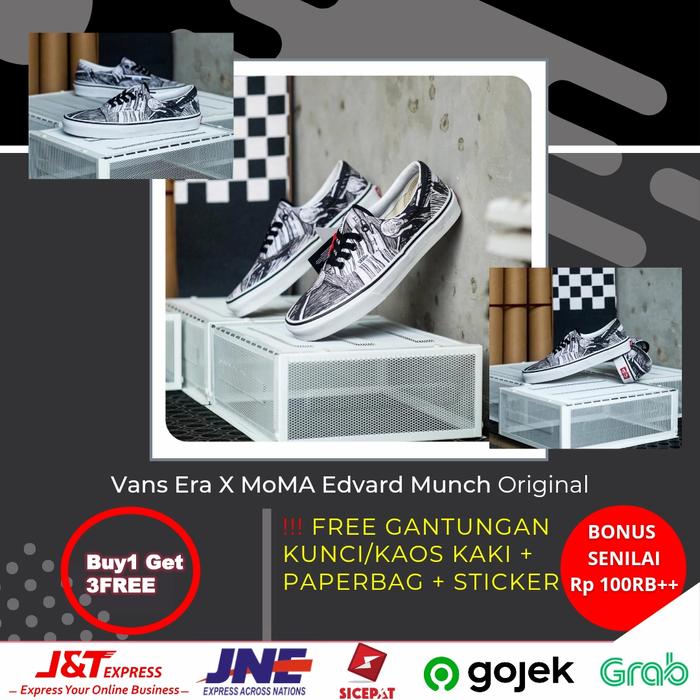 Vans Era X MoMA Edvard Munch Sepatu Pria Wanita Casual Sneakers