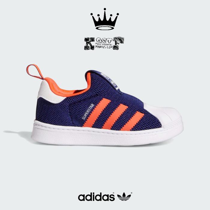 ADIDAS SUPERSTAR 360 KIDS ORIGINAL "Navy Orange"
