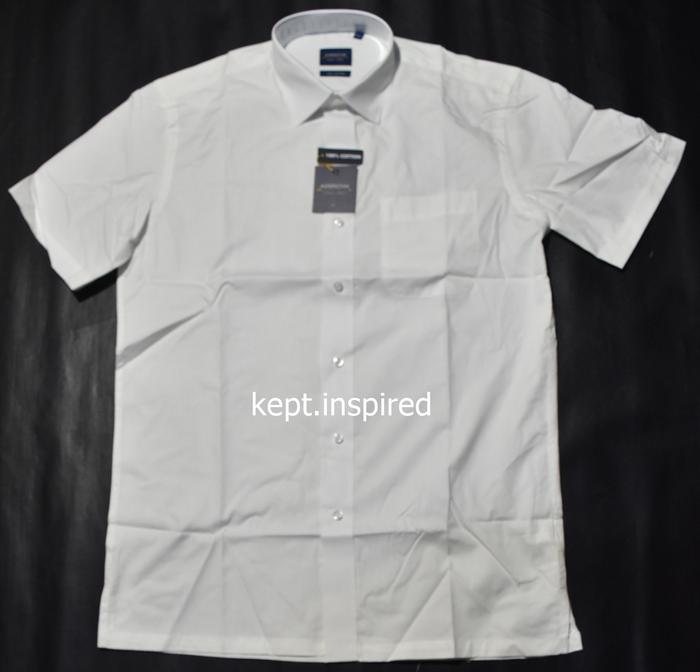 Kemeja Pria Formal Lengan Pendek ARROW Putih Polos Reguler BSS 202 ORI