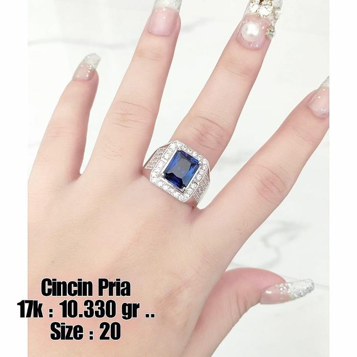Cincin Pria Emas / Mas Putih 75% Berat 10.330 Gram No.20