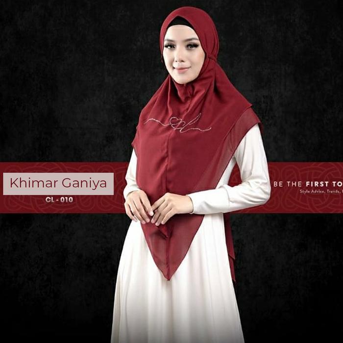 CHOICE LADIES Khimar Syiria Ganiya Softpet Ceruty 2layer Swaroski Ikon Vergano Hijab Instan PD 63 PB
