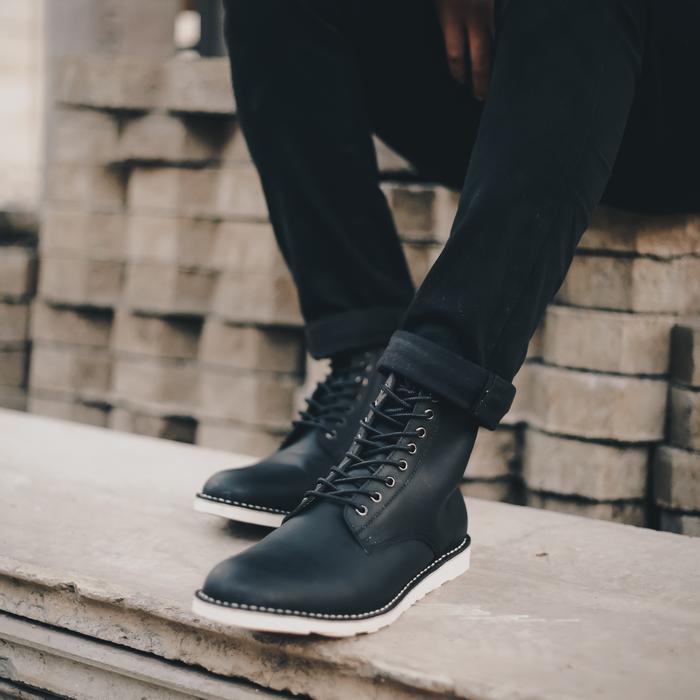 Sepatu Boots Kulit Asli - Vigos Legacy CH BLack