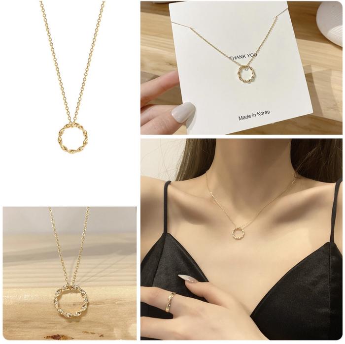 Kalung s925 ring/kalung ring bulat silver 925 impor