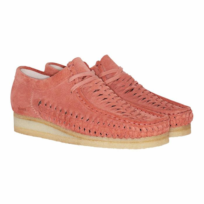 Supreme x Clarks Woven Wallabee "Pink"