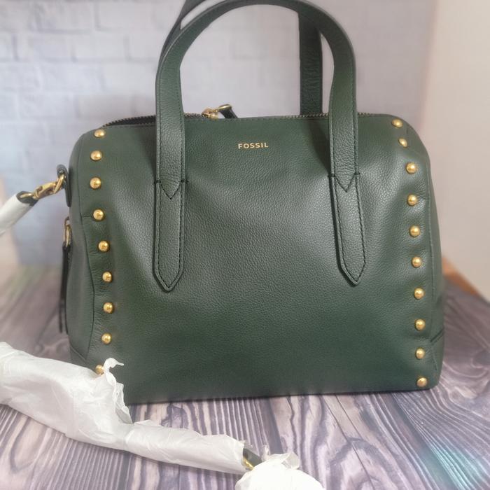 TAS WANITA FOSSIL ORI - FOSSIL SYDNEY SATCHEL SPRUCE