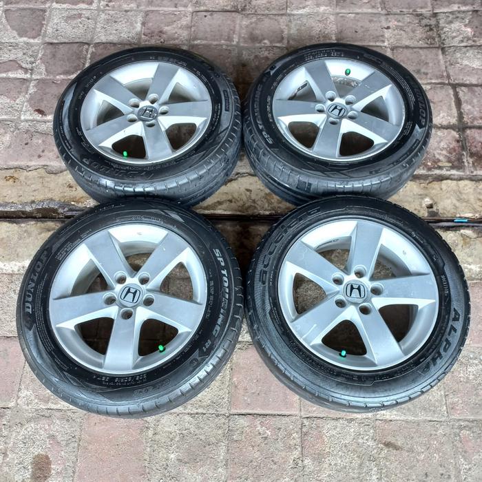 velg mobil second oem civic r16x6,5 5x114,3 et 50+ BAN 205/60 DUNLOP