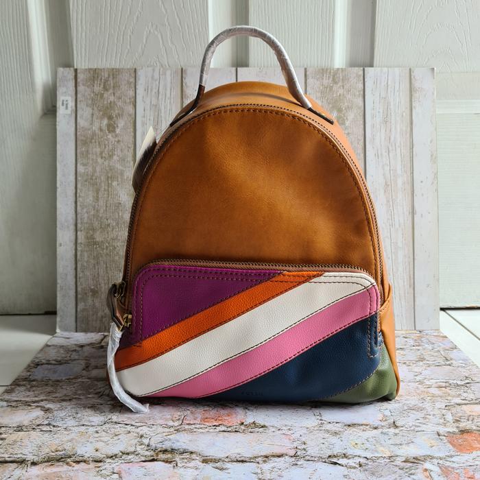 Tas Wanita Fossil Felicity Backpack Navy Multi Stripe