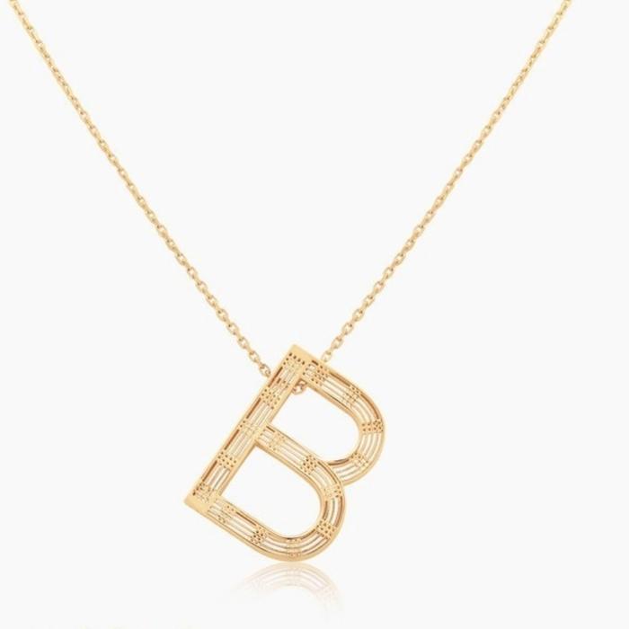 KALUNG EMAS ALPHA BOLD HURUF INITIAL B