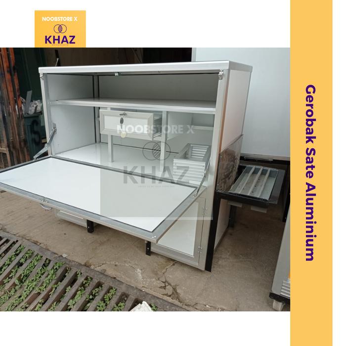 Gerobak Motor Sate Keliling Aluminium / Etalase Jualan Sate Keliling