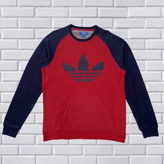 SWEATER CREWNECK ADIDAS TREFOIL ORIGINAL SECOND IMPORT, SZ M-L, CN73