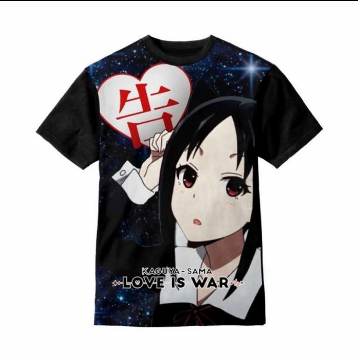 Baju anak Kaos anak unisex Series 3D Anime Kaguya Cute Face