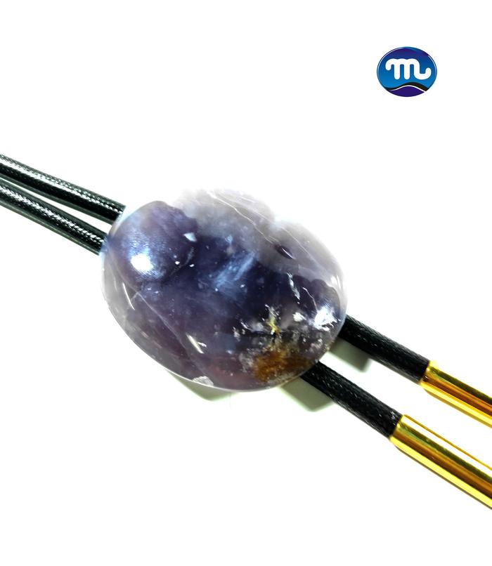 Bolotie Batu Mulia - Dasi Koboi - Batu Purple Chalcedony BT-09