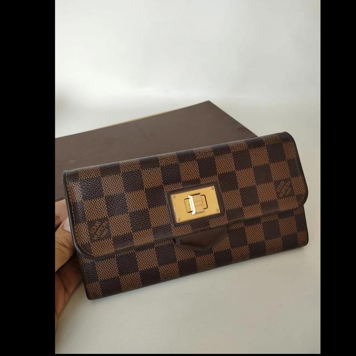 Preloved LV Roseberry wallet/clutch Damier with extra chain detail 3