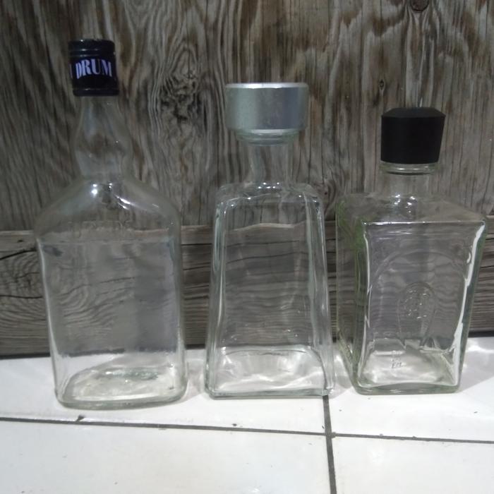 botol bekas polos, 700/750ml,