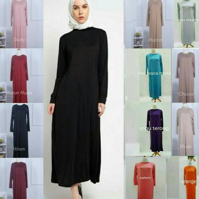 Manset Gamis Polos Jersey Zoya Promo Daleman Gamis Manset Jersey Zoya