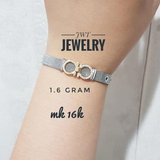 GELANG EMAS TALI CHARM SALVATORE FERRAGAMO KEREN STYLISH TERBARU