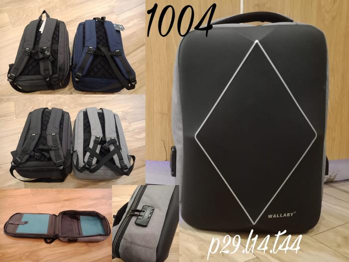Wallaby Tas Ransel Laptop Hard Shell EVA Port USB Waterproof Import TP 1003 Stylish & Nyaman untuk K