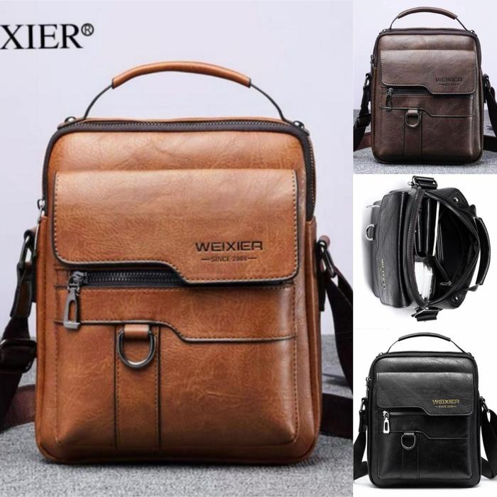 Tas selempang pria import sling bag kulit