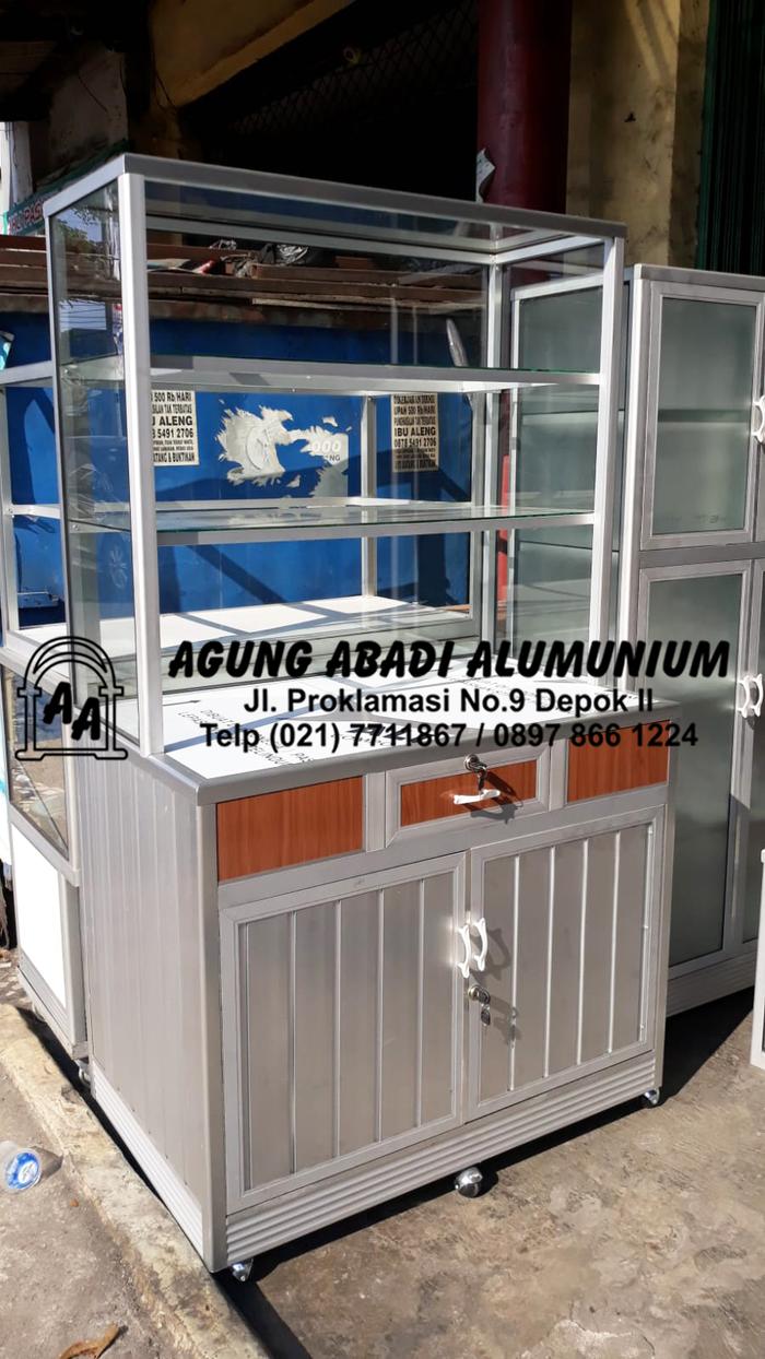 Gerobak Alumunium Kaca Murah