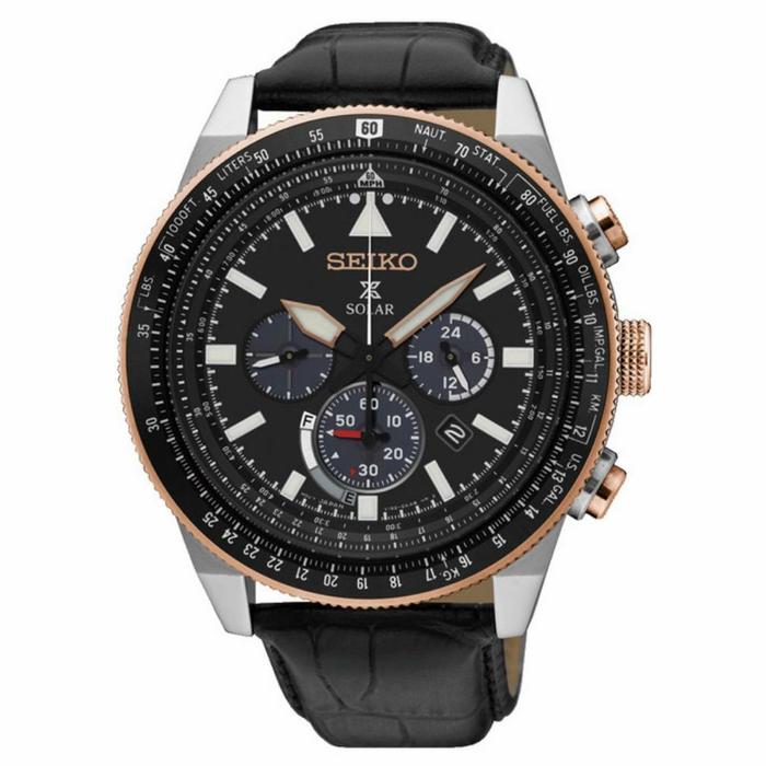 Jam tangan Seiko prospex SSC611P1 solar chronograph flightmaster Origi