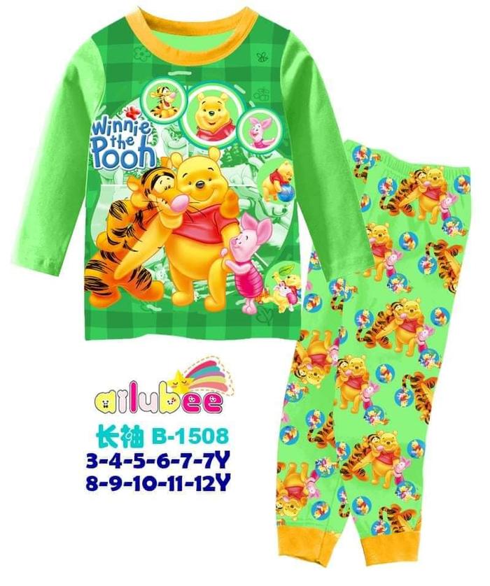 10Y - WINNIE THE POOH BAJU TIDUR PIYAMA TEEN COWOK AILUBEE B1508