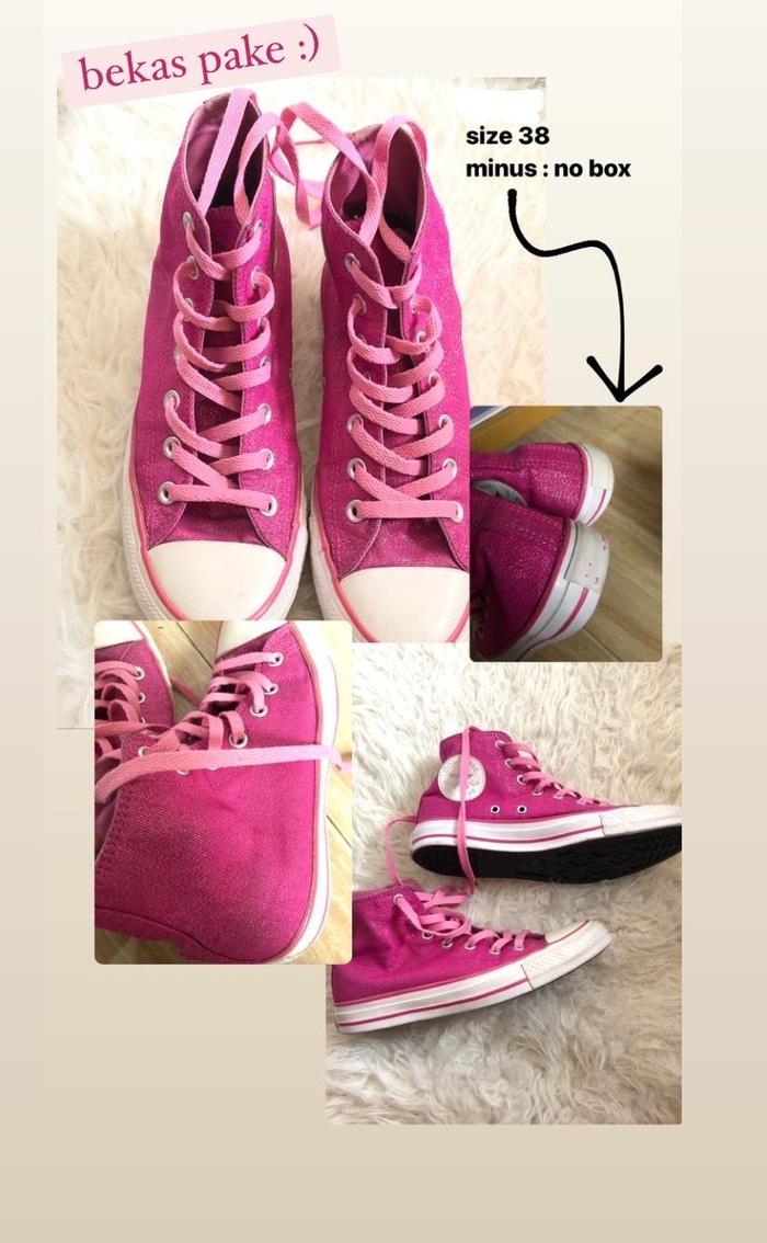 converse glitter sepatu no 38