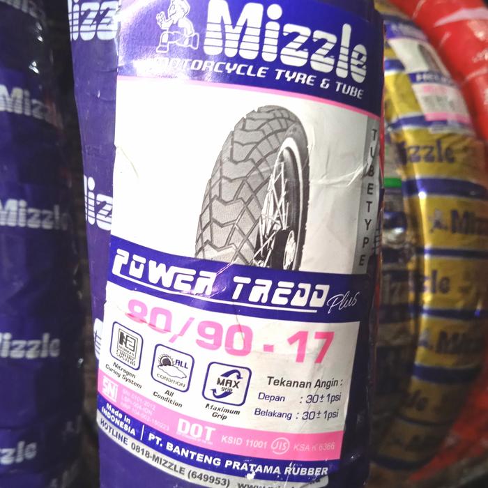 Ban Luar Mizzle 80/90-17 Power Tread Plus Non Tubeless