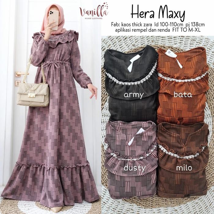 gamis maxi dres wanita terbaru hera maxi mat kaos thik zara nyaman