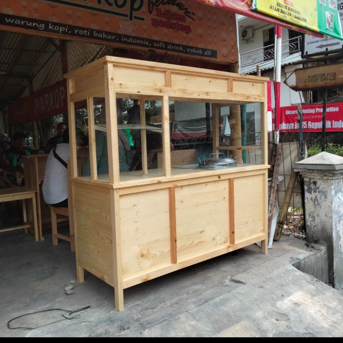 gerobak soto full kayu jati belanda +ful kaca