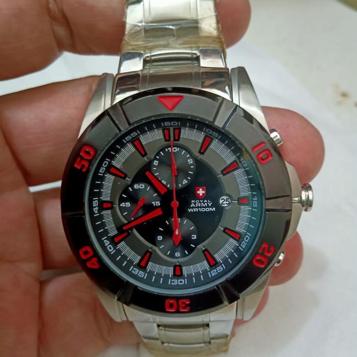 Jam Tangan Pria Watch Royal Army Chronograph Second