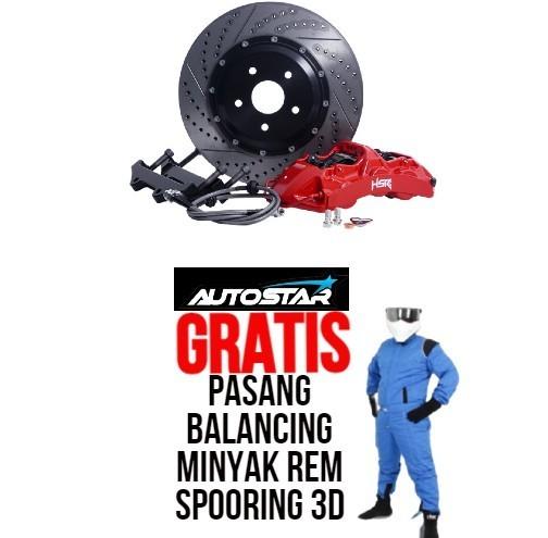 BIG BRAKE KIT RED HSR WHEEL-CRV UKURAN 355X32 6POT RED PLUG AND PLAY