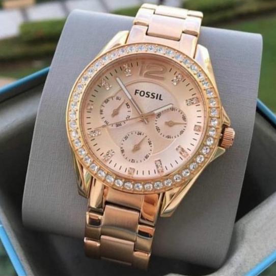 JAM TANGAN WANITA FOSSIL RILEY MULTIFUNCTION ES2811 / ES 2811 ORIGINAL