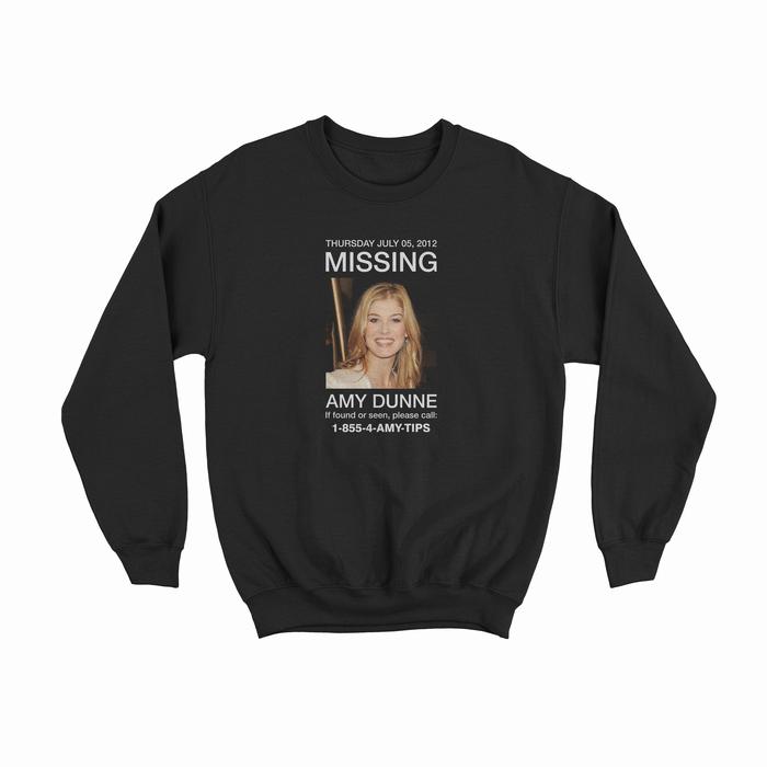 CREWNECK FILM : GONE GIRL (AMY DUNNE MISSING) MOVIE SWEATER