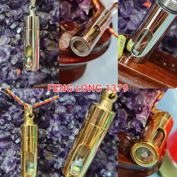 Liontin Pendant Kalung Leng Yan Zhou Tabung Transparan Mustika Besar