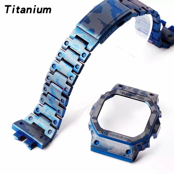 Case Titanium Camo G-Shock GMWB5000 GMW-B5000 BNB Bezel Strap