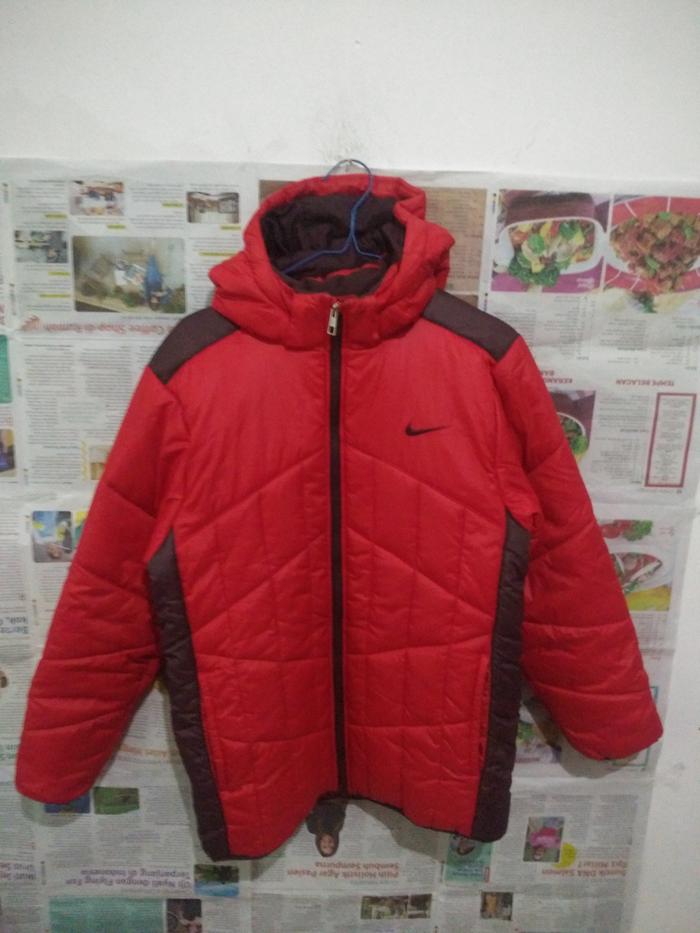 Jaket NIKE Red 2 tone Down jaket Puffer Original