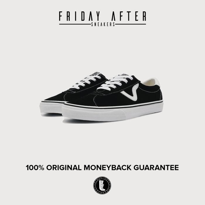 Vans Epoch Sport Black White Classic Suede Original Resmi