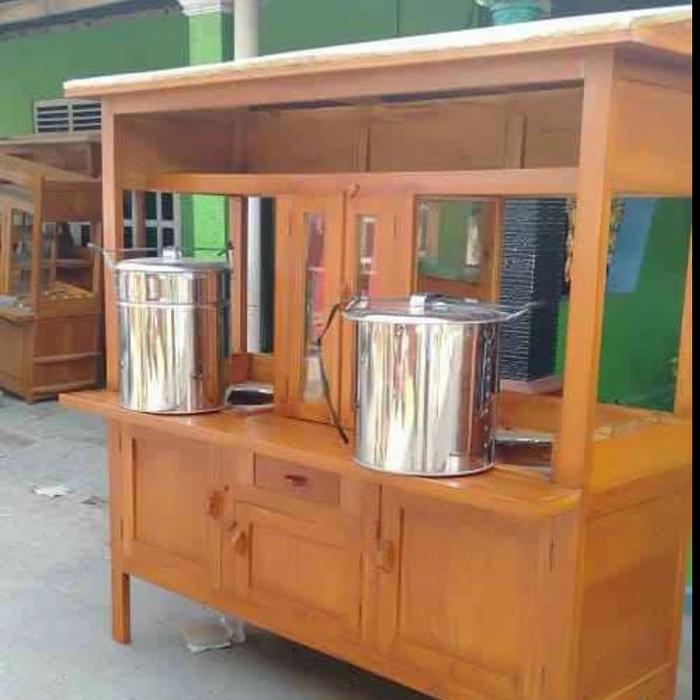 gerobak mie ayam bakso bonus dandang 2 stenlis