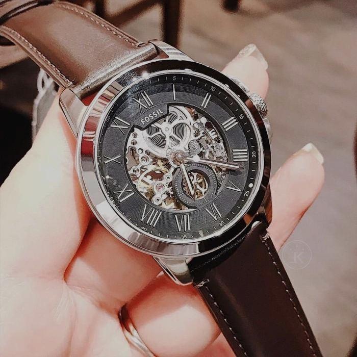 Jam Tangan Pria Original ME3095 Automatic Leather Brown