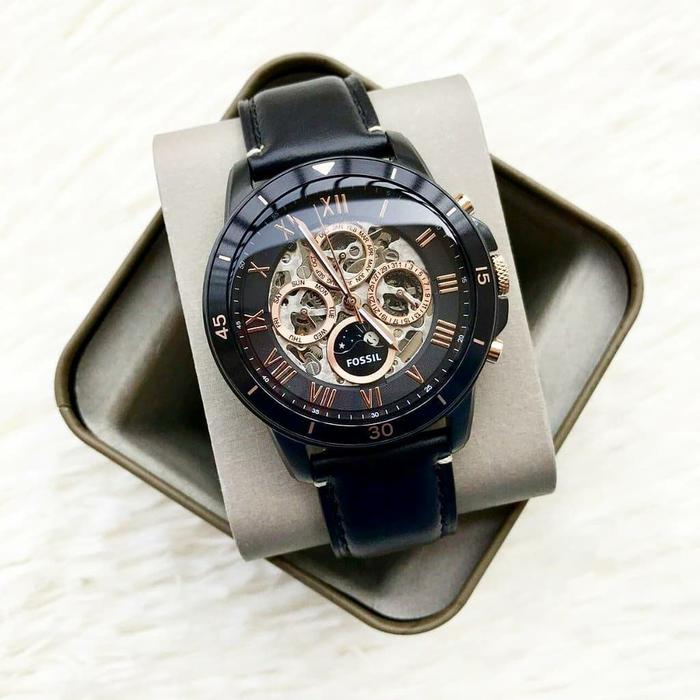 Jam Tangan Pria Original ME3138 Automatic Leather Black