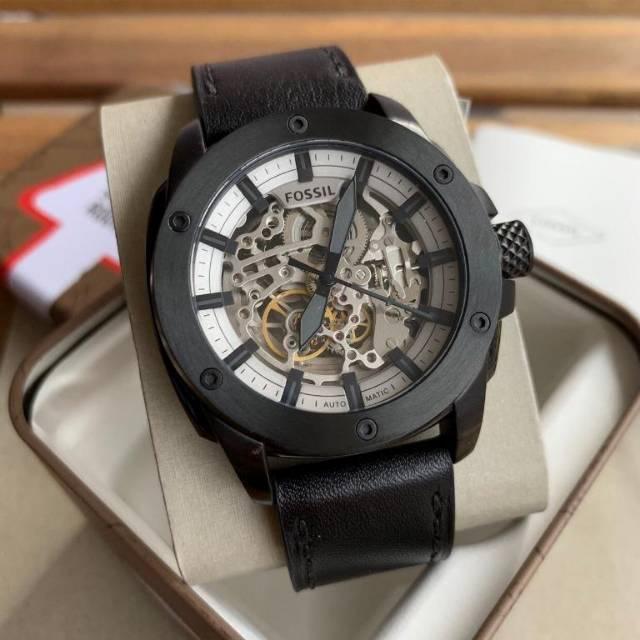 Jam Tangan Pria Original ME3134 Automatic Leather Black