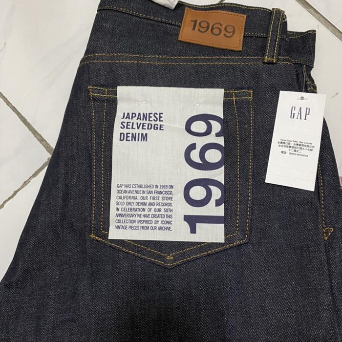 Gap Celana Jeans Slim Japanese Selvedge Raw Denim W31 L30