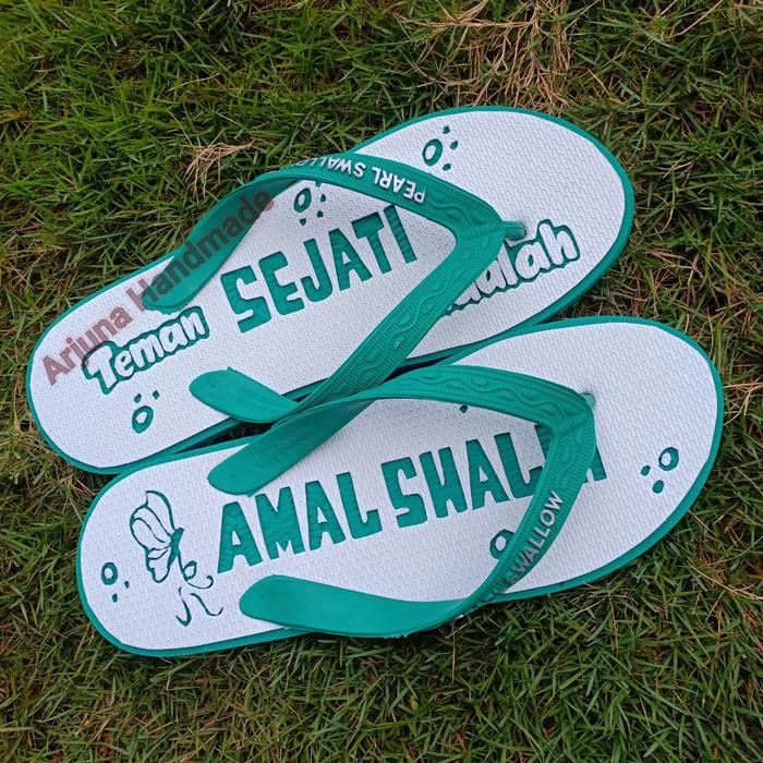 sandal swallow jepit ukir custom tulisan